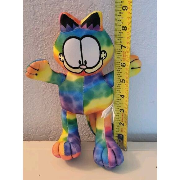 Garfield Paws Inc 2018 Multicolor Plush 9.5 in. Tie Dye Movie Toys NWOT - Picture 6 of 7
